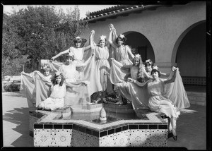 "Stars" at Exposition Park playground for Christmas festival, Los Angeles, CA, 1930