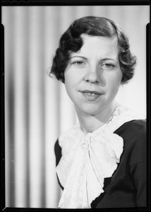 Miss Nutt, instructor, Woodbury College, Southern California, 1935