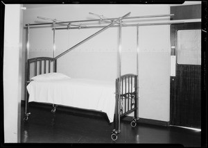 Bed in California Lutheran Hospital, Southern California, 1935