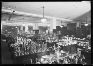 Broadway Department Store--Frame, candelabra, and pillow department, Los Angeles, CA, 1925