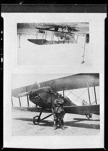 Copies of old airplane photos, Southern California, 1931