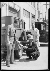 Soldier's bonus loan purchasing tires, Master Tire Co., Southern California, 1931