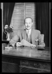 New shots of two executives, Stock & Realty Corporation, Southern California, 1929