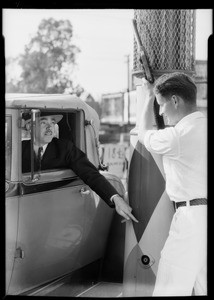 Service station attendant etc., Southern California, 1931