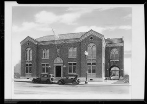 Copy of retouched photo of Wilshire police station - 4526 West Pico Boulevard, Los Angeles, CA, 1929