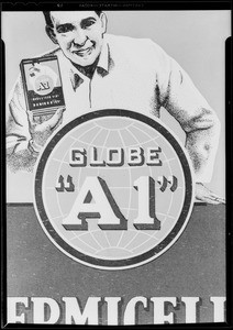 Globe "A 1" for B ground, Hollywood Paper Box Co., Southern California, 1930