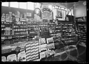 Interiors of Silver's Drug Store, 5401 South Central Avenue, Los Angeles, CA, 1940