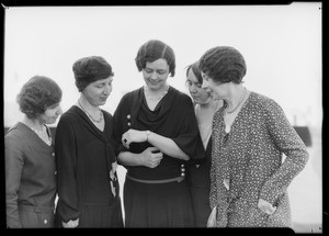 Miss O'Brian receiving her 25 year watch, Southern California, 1931