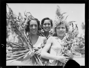 Burtnett's negatives, gladiola show, Southern California, 1932