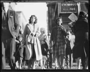 Crowds at 7th Street and Broadway, Los Angeles, CA, 1930