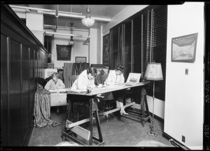 Lamp department - artist studio, Broadway Department Store, Los Angeles, CA, 1925