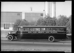 San Luis Obispo High School bus, Southern California, 1932