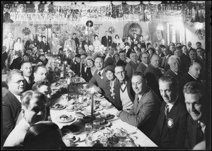 Christmas decorations at Breakfast Club, Southern California, 1930