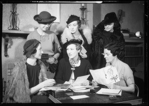 Program committee, women Vaudeville players, Los Angeles, CA, 1935