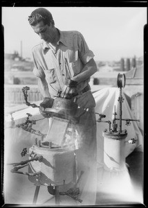 Tests at refinery, Southern California, 1934