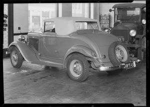 Plymouth coupe, Virginia Carroll, owner & assured, Southern California, 1933