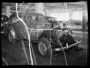 Chevrolet sedan, Charles Schoulaw owner and assured, Nixon Abel claimant, Southern California, 1936