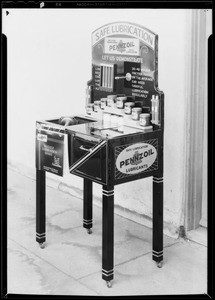 Demonstration table, Pennzoil, Southern California, 1931