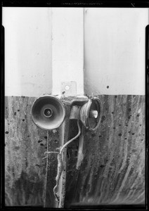 Foot and slide marks on gas tank trailer, Southern California, 1934