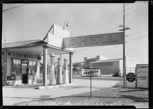 Station at Exposition Boulevard and South Vermont Avenue, Los Angeles, CA, 1930