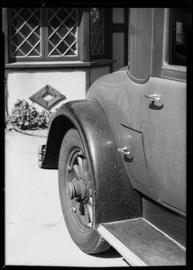 Scratch in rear fender, American Auto Insurance Co., Southern California, 1931