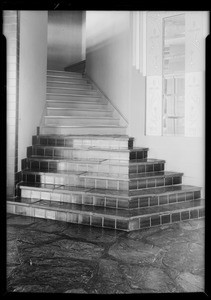 Main stairway at Maddux show room, 9230 Wilshire Boulevard, Beverly Hills, CA, 1932