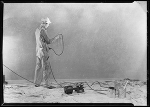 Catalogue shots at studio, Crown Spray Gun, Southern California, 1929