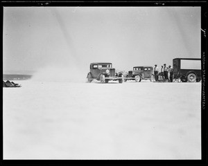 Auburn run at dry lake, Southern California, 1932