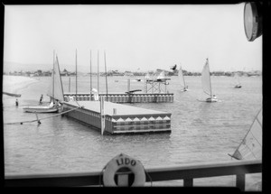 Sports at Lido Isle, riding horses, etc., Newport Beach, CA, 1928