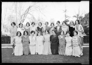 Sorority groups at 818 West Adams Boulevard, Los Angeles, CA, 1929