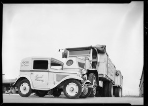 Adohr Creamery trucks, Southern California, 1932