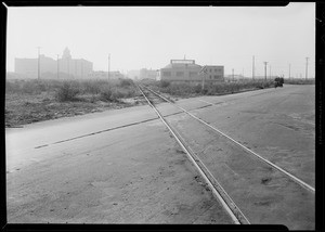 Intersection of Industrial Boulevard & L.A. 'Junction' Railroad, Southern California, 1932