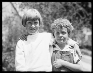 Children in yard, Southern California, 1928