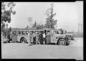 Union Pacific bus at the Union Pacific East Los Angeles Station, CA, 1929