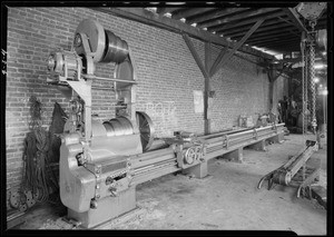 Large lathe by Axelson, Southern California, 1926