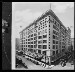 Retouched composite of building, The Broadway Department Store, Los Angeles, CA, 1930