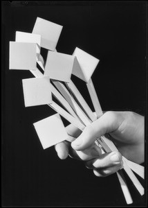 Hand full of sign posts, Wilshire Gasoline, Southern California, 1931