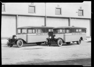 Long Beach city school buses, Southern California, 1931