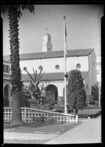 Detail of building, Pierce Brothers - Undertakers, Southern California, 1930