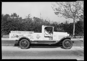 Golden State Creamery Co. truck, Southern California, 1931