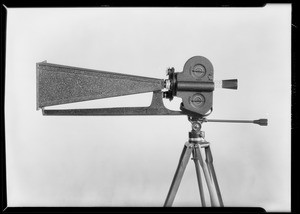 Professional attachments for amateur movie cameras, Southern California, 1929