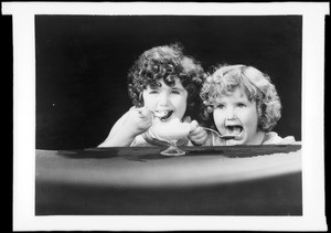 Girls eating ice cream, Southern California, 1932