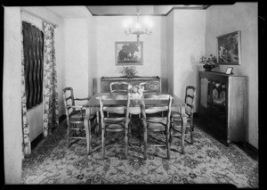 Interiors of model home, May Co., Southern California, 1929