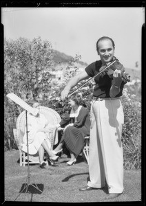 "Rubinoff", California sunshine and small violin, Southern California, 1934