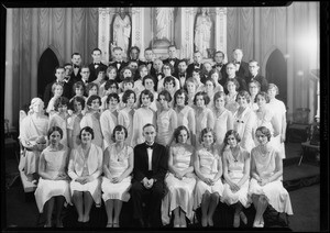 Luthern chorus in church at 18th & Cherry Streets, Southern California, 1930