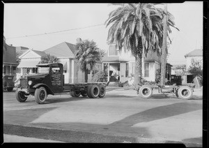 Lumber truck, Southern California, 1929