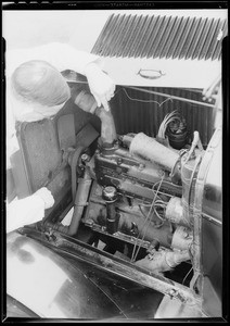 Leaky motor head, Southern California, 1933