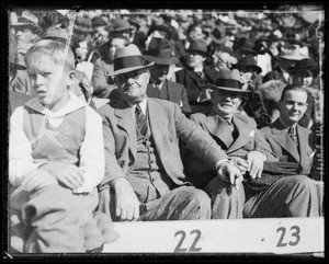 Mr. and Mr. Nash in boxes at Rose Parade, Pasadena, CA, 1936