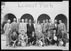 Leimert Park shots with sales group, Los Angeles, CA, 1928