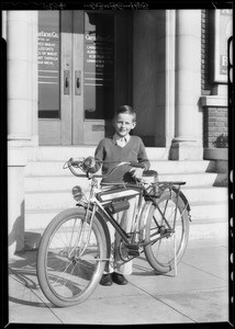 Bicycle winner, Southern California, 1934